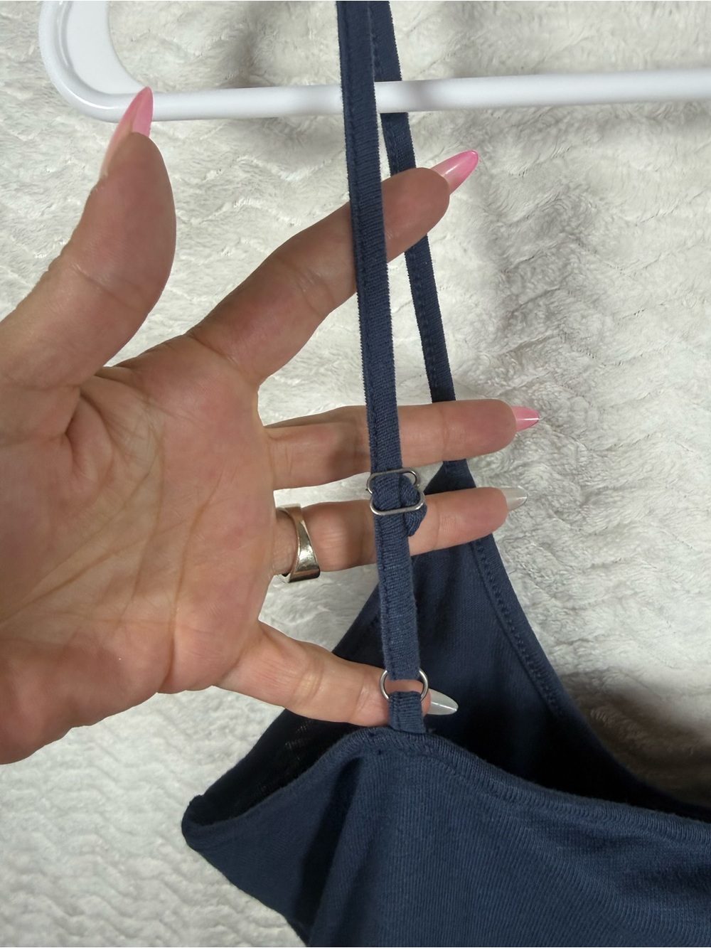 Roxy Navy Drawstring Ruched Cami Tank - Picture 9 of 9